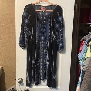 Blue velvet Johnny Was dress
